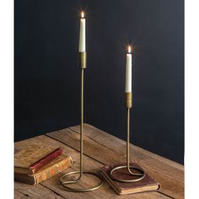 Set of Two Taper Candle Holders - Elegant Metal Candlestick Holders for Home Decor