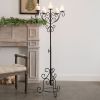 Rustic Floor Candelabra with Vintage-Inspired Design