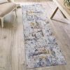 2X8 Ivory/Blue /Abstract Non-Shedding Living Room Bedroom Dining Home Office Stylish and Stain Resistant Area Rug