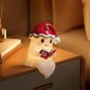 Ghost Reading Book Lamp with Christmas Hat, Cute Christmas Light Up Ghost Statue Night Light House Mantel Bedroom Shelf Decor Gifts