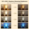 Unicozin Table Lamp, 3 CCT 3000K/4500K/6500K & RGB Color Changing, Stepless Dimmable Small Bedside Lamp for Reading