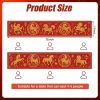 13x72 Inch 2026 Lunar New Year Horse Decorations Chinese New Year Horse Table Runner Linen Printed Cover Runner Kitchen Dining Table Decoration for Sp