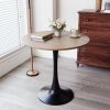 31.5" White Round Dining Table, Tulip Table Kitchen Dining Table 2-4 People with MDF Table Top & Pedestal Base