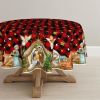 Horaldaily Christmas Tablecloth 52×70 Inch, Holy Nativity Red Buffalo Plaid Washable Table Cover for Party Picnic Dinner Decor