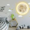 Moon Wall Clock, Moon Ambient night lights, Kids Room Lightings