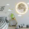 Moon Wall Clock, Moon Ambient night lights, Kids Room Lightings