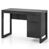 1PC Modern Computer Desk Writing Workstation with Cabinet and Drawer
