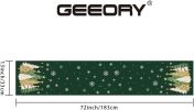 Christmas Table Runner 13x90 Inch, Xmas Trees Snowflakes Holiday Decorative Farmhouse Table Decoration for Kitchen Dinning