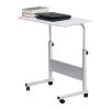 Portable Multi-Purpose Small Side Table - Mobile Laptop Wheels Compact Room Divider Shelf for Office